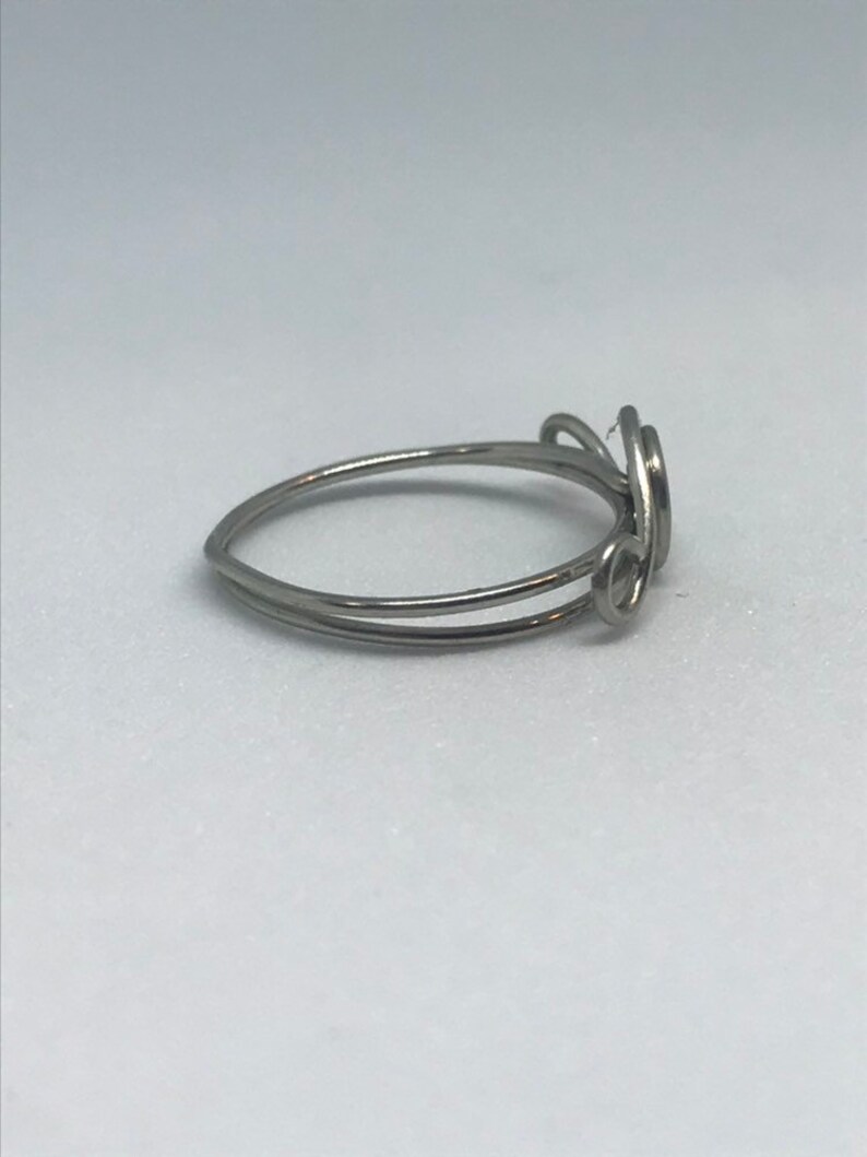 dainty ring simple ring women/'s ring minimalist ring silver ring US size 4.75 Copper wire ring silver rings for women