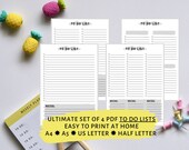 Printable to do list pages. To do list notebook A4 planner inserts. Daily to do list to print home. Printable stationery goal planner A5