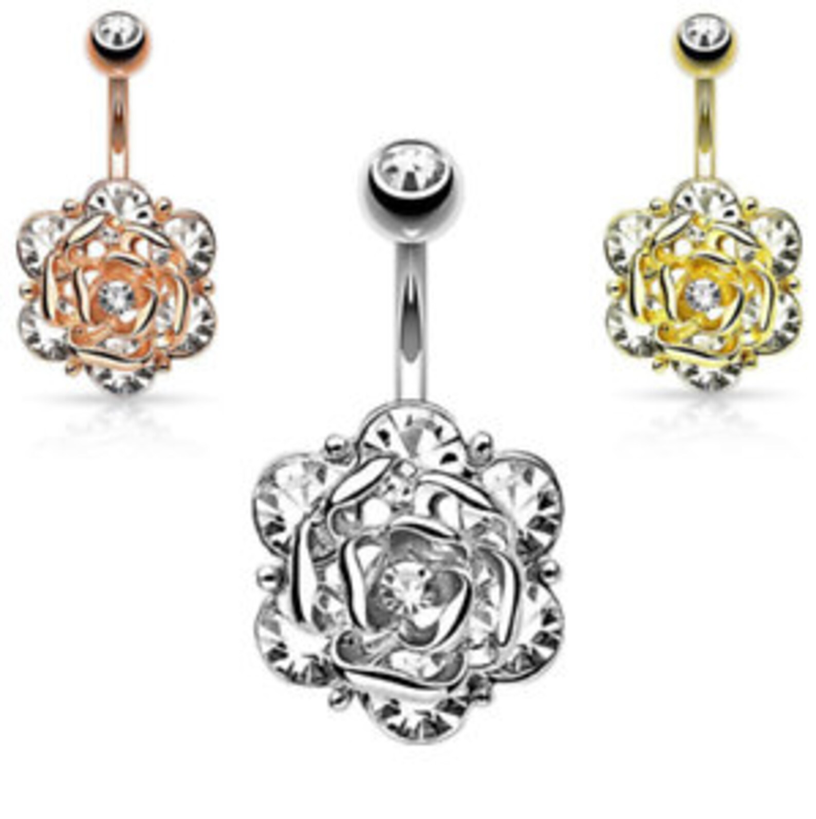 Belly Button Bar Bars Round BodyBelly ring Belly Etsy