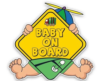 Baby On Board Distance Kids Sticker Decal Girl Boy Child Funny Novelty Car Van 