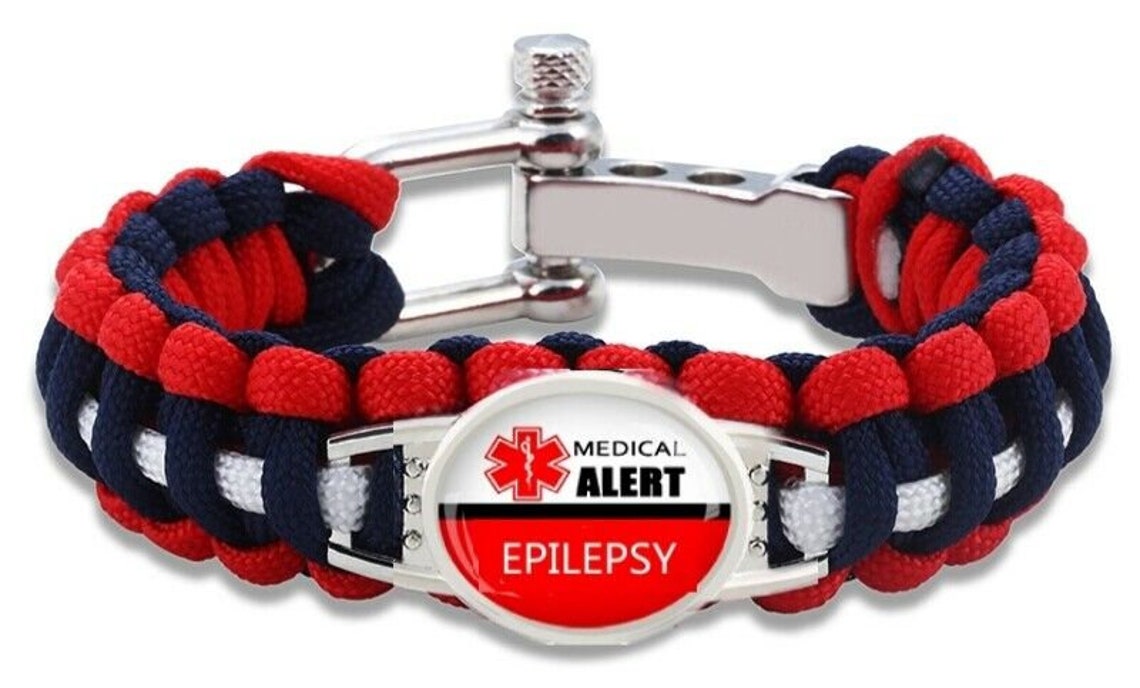 Epilepsy Medical Alert Bracelet Badge Survival Paracord Etsy