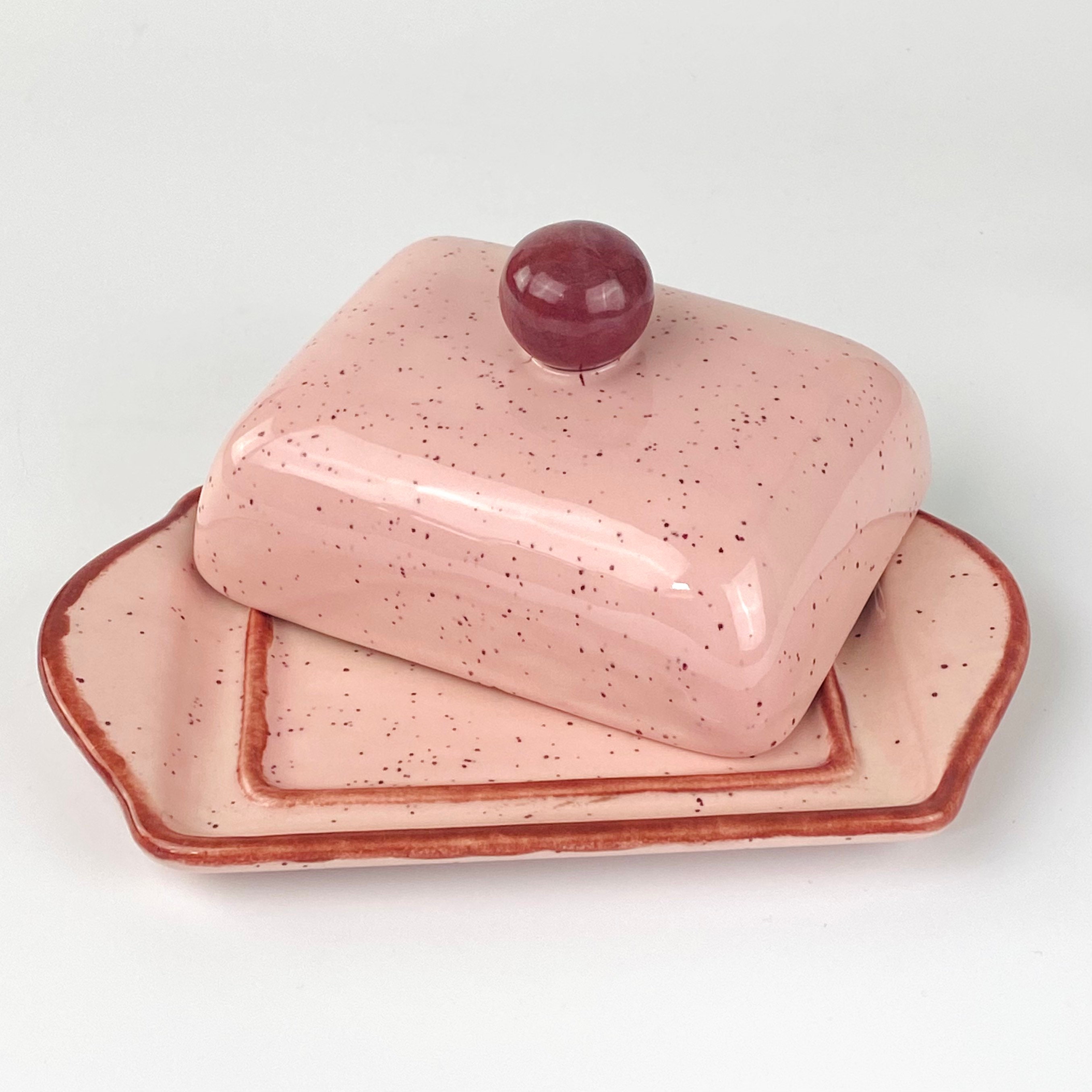 Butterdose 250g Butter aus Keramik handgemacht polka dot Etsy