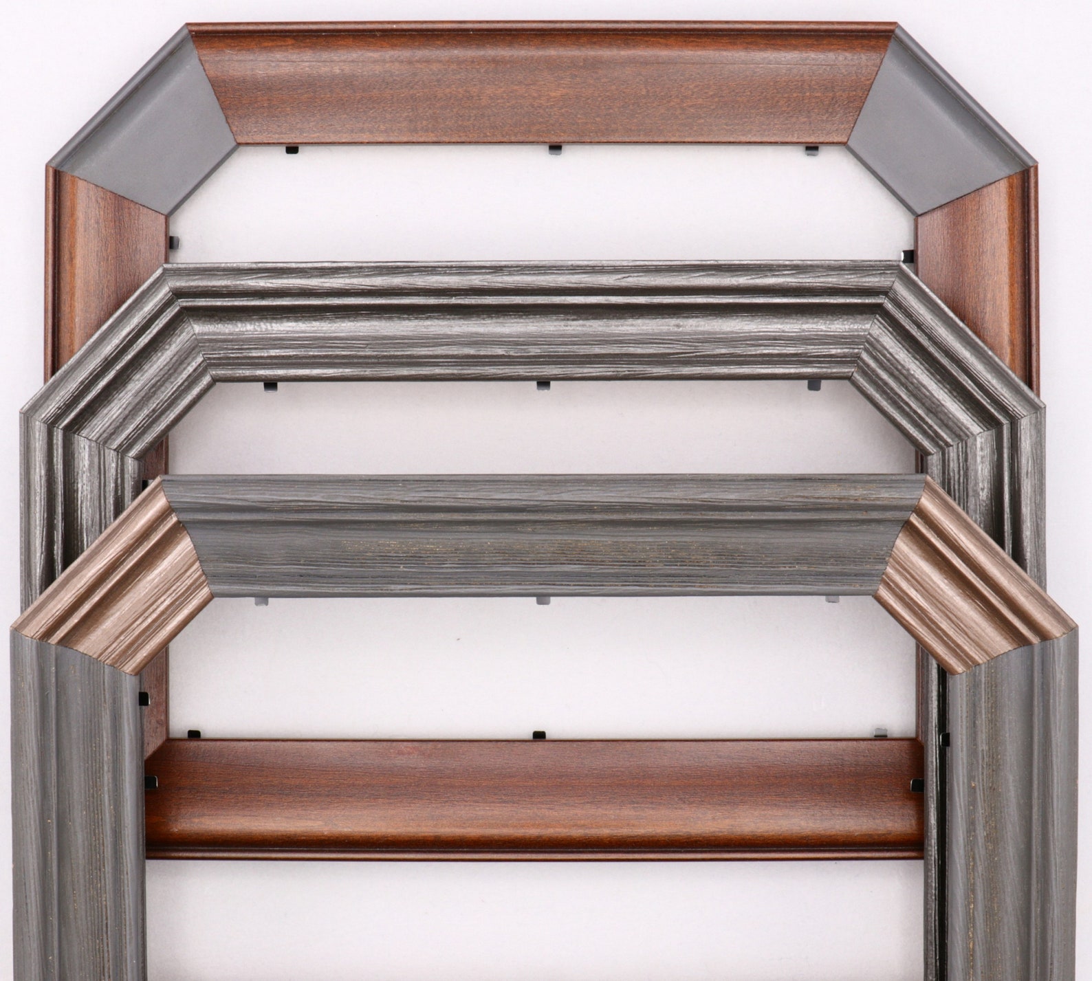 8x10 Art Deco Picture Frame. Two Mats. 20 Fabric Mat Choices. Etsy