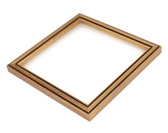 English Chestnut Picture Frame with Black Grooves, Traditional, Simple, Minimal, 220508