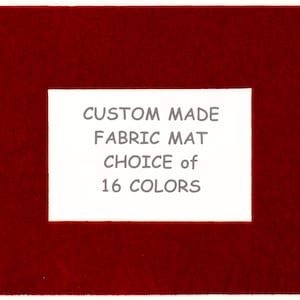 11x14 Fabric Covered Custom Mat Board with Traditional Bevel