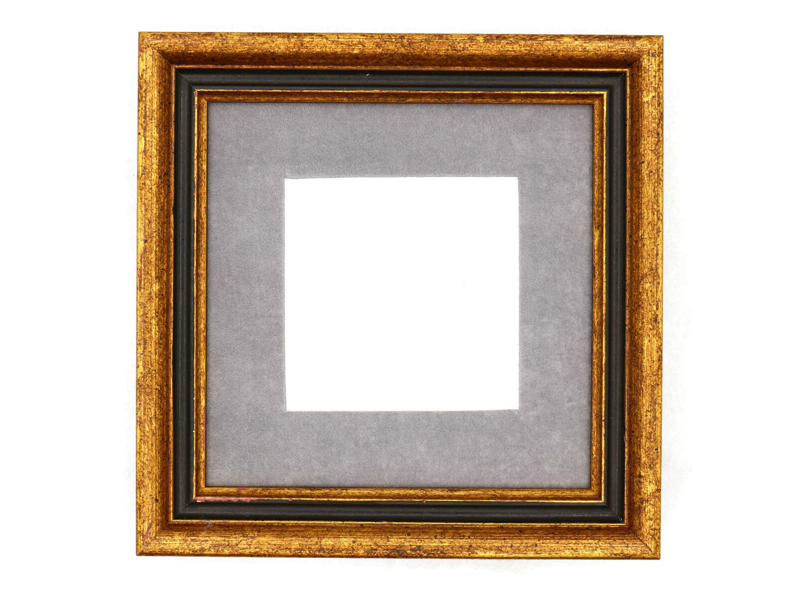 Black and Antiqued Gold Picture Frame With Custom Fabric Mat Etsy UK