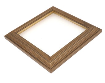 Honey Oak Picture Frame with Grooves, Choice of Size and Shape, Traditional  220502