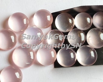 AAA Rose Quartz Cabochons: 3mm Round Pink Gemstone, 10-50 Pcs