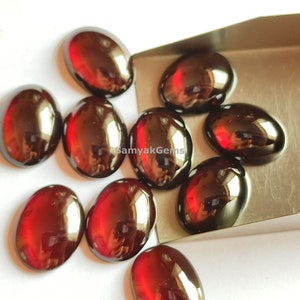 AAA+ Red Garnet Oval Shape 3x5mm -7x5mm Cabochon Loose Flat Back Garnet Cabs For Jewelry Oval Garnet Gemstone 6x4mm Lot Flat Back Oval 3mm