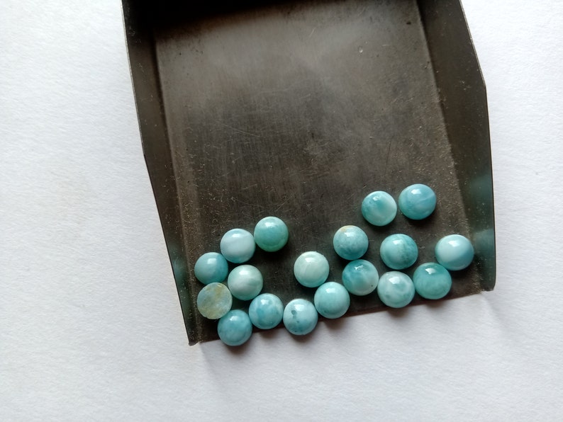 AAA Larimar Round Cabochon 6MM-7MM-8MM 100/% Natural Larimar Round Cabochon Loose Gemstone Round larimar gemstone for ring and Jewellery