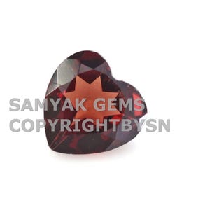 AAA Garnet Faceted Heart Gemstones - 4mm Garnet Heart Shape Loose Gemstones - Wholesale Garnet Cut Stones - Natural Garnet Heart 4mm Stone