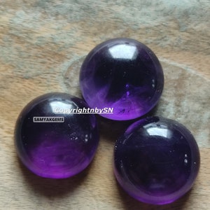 10Pcs Amethyst Round Cabochon 4mm 6mm Loose Gemstones Purple Amethyst Round Loose Gemstones Wholesale Lot image 6
