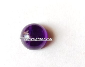AAA Purple Amethyst Round Cabochon - 18 MM Amethyst Round Flat Back Cabs , Round Gemstones Cabochons For Making Jewelry