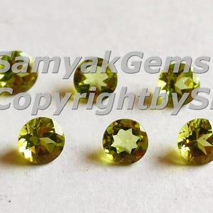 AAA 5mm Peridot Round Faceted Gemstones - Loose Peridot Natural Stones - Wholesale Peridot Gems - 5mm Peridot Round Gemstone Lot - Top Grade