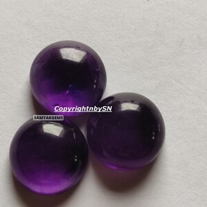 10Pcs Amethyst Round Cabochon 4mm 6mm Loose Gemstones Purple Amethyst Round Loose Gemstones Wholesale Lot image 5