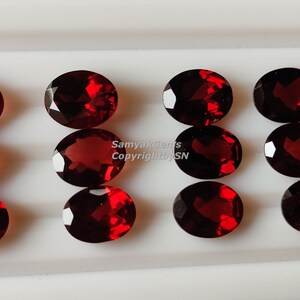 10Pcs Garnet Oval 3x5mm Faceted Gemstone Wholesale Lot AAA Garnet Cut Stones Oval Shape Garnet Gemstone Lot 3x5mm Oval Mozambique Garnet
