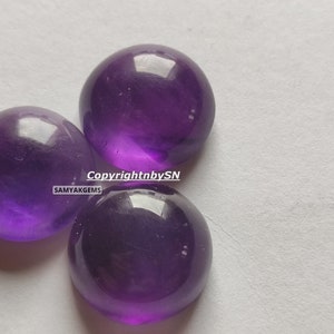 10Pcs Amethyst Round Cabochon 4mm 6mm Loose Gemstones Purple Amethyst Round Loose Gemstones Wholesale Lot image 8