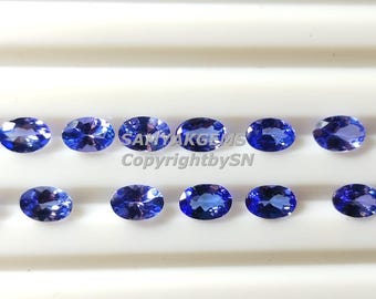 AAA Tanzanite Gemstone: Oval Faceted Cut Stone, 6x4mm, 0.5 Carat