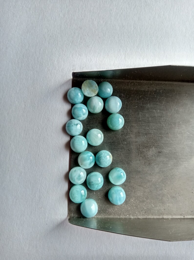 AAA Larimar Round Cabochon 6MM-7MM-8MM 100/% Natural Larimar Round Cabochon Loose Gemstone Round larimar gemstone for ring and Jewellery