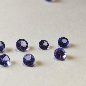 AAA Quality Tanzanite Natural 3mm Round Faceted Gemstone: Loose Blue Tanzanite Brilliant Cut Stones 5-50Pcs Lot image 1