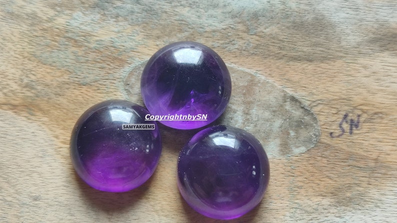 10Pcs Amethyst Round Cabochon 4mm 6mm Loose Gemstones Purple Amethyst Round Loose Gemstones Wholesale Lot image 7