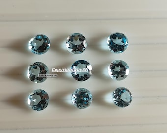 AAA Sky Blue Topas Edelstein: 5 mm runde Brilliantschliff lose Steine