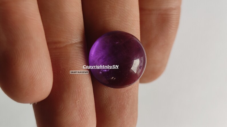 10Pcs Amethyst Round Cabochon 4mm 6mm Loose Gemstones Purple Amethyst Round Loose Gemstones Wholesale Lot image 2