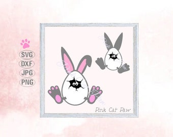 Download Art Collectibles Clip Art Cute Bunny Rabbit Face Svg Cut File For Cricut Peeking Bunny For Nursery Decor Or Whatever Onesie Design