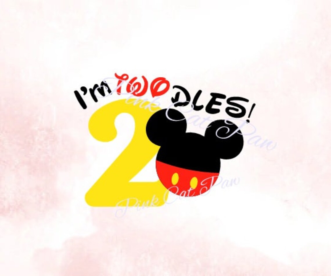 I'm Twodles Svg Mickey Two Svg Mickey SVG Mickey 2nd Etsy