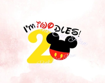 I'm Twodles Svg, Mickey Two Svg, Mickey SVG, Mickey 2nd Birthday Svg, Mickey Head Svg, Mickey Party Svg, Mickey Birthday Svg,I'm two Svg