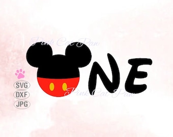 I'm One Svg, Mickey One Svg, One Mickey Svg, Mickey SVG, Mickey 1st Birthday Svg, Mickey Head Svg, Disney Mouse SVG, Mickey Party Svg