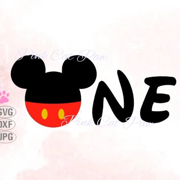 I'm One Svg, Mickey One Svg, One Mickey Svg, Mickey SVG, Mickey 1st Birthday Svg, Mickey Head Svg, Disney Mouse SVG, Mickey Party Svg
