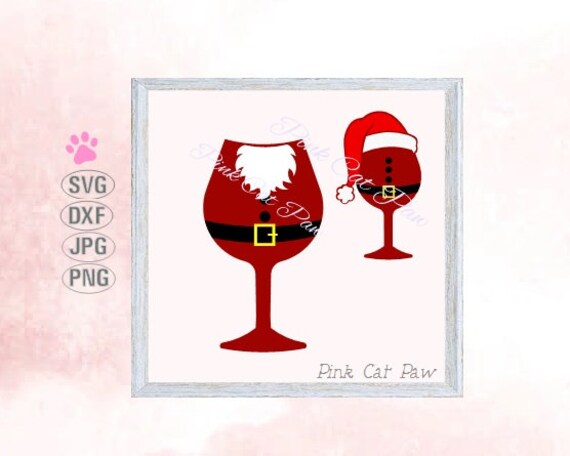 Download Santa Wine Glass Svg Santa Hat Svg Christmas Svg Christmas Etsy PSD Mockup Templates