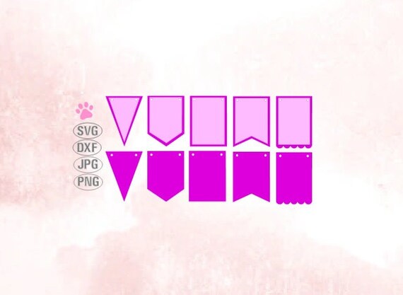Banner Svg Pennant Svg Banner Flag Svg Banner Bundle Svg Etsy