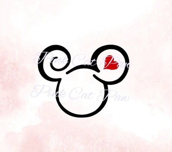 Swirl Mickey Svg Cute Mouse Svg Mickey Svg Mickey Head Etsy