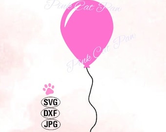 Palloncino Svg, File taglio palloncino, File SVG compleanno, Cricut palloncino, Palloncino di compleanno Svg, Palloncino Dxf, File per Cricut, File per silhouette
