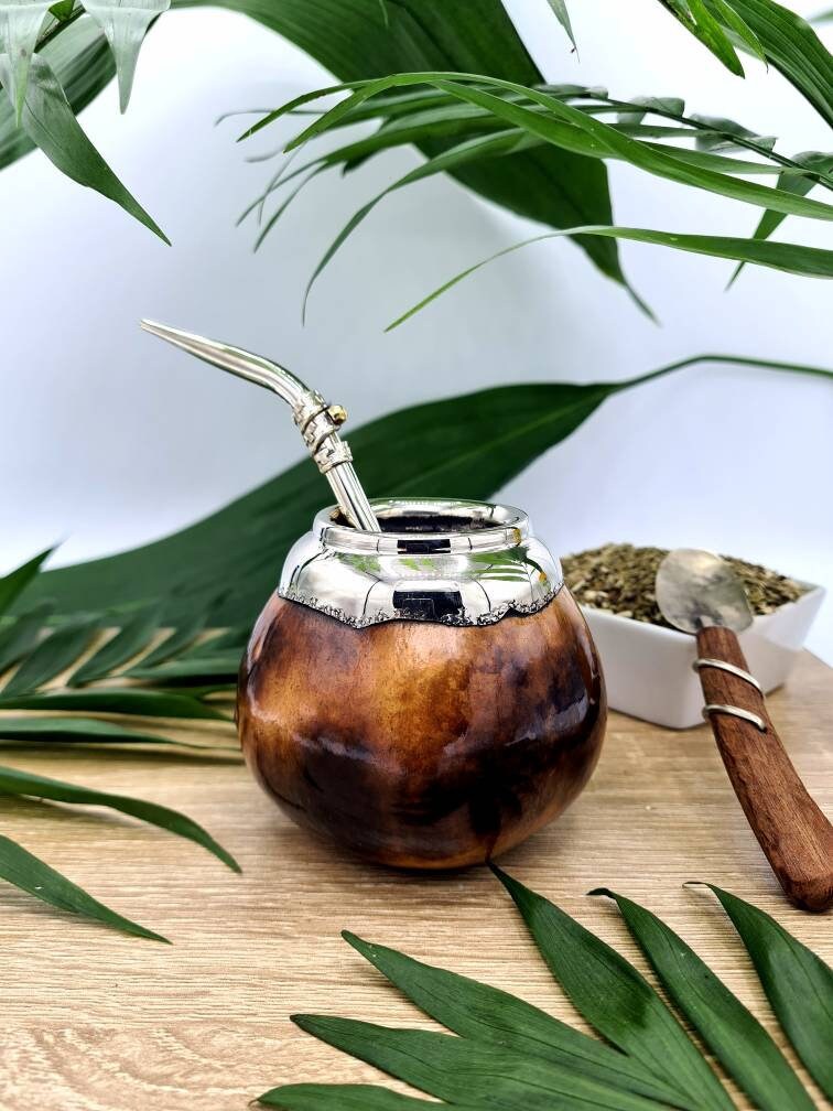 Calebasse Premium + Bombilla Artisanale Alpaca