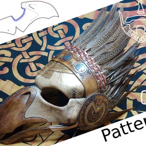 Digital Bird Skull PATTERN - Eagle Warrior Set