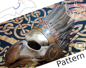 Digital Bird Skull PATTERN - Eagle Warrior Set
