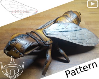 Digital Leather Bee PATTERN - Nature Set
