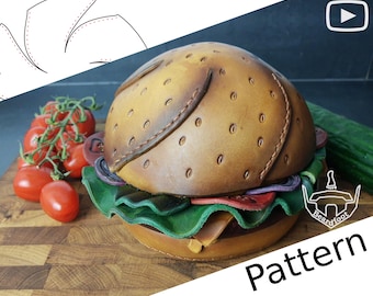 Digital Leather Burger Bag PATTERN