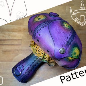 Digital Leather Mushroom Bag PATTERN - Nature Set