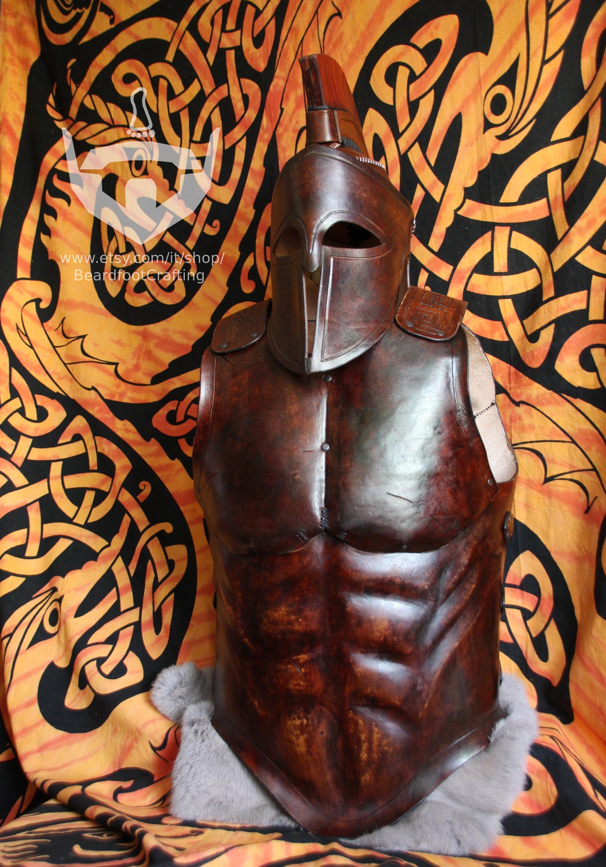 Spartan Leather Breastplate PATTERN Hoplit Set Greek Chest Etsy