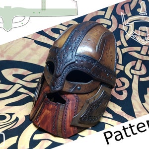 Digital LARP Leather Viking Helmet PATTERN - Viking Set