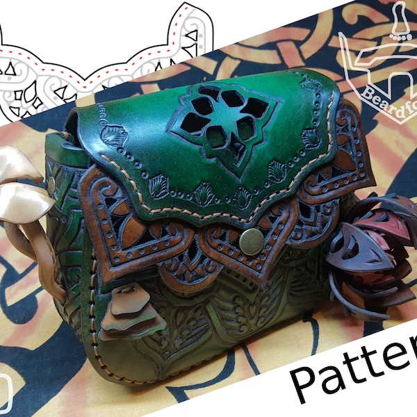 Digital Leather Elf Bag PATTERN - Nature Set