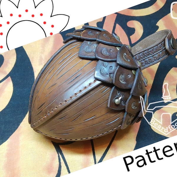 Digital Leather Acorn Bag PATTERN - Nature Set