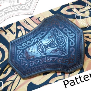 Digital LARP Small Leather Shield PATTERN - Viking Set
