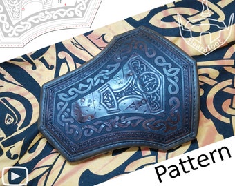 Digital LARP Small Leather Shield PATTERN - Viking Set