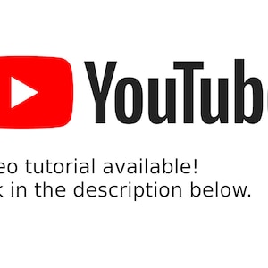 Pode incluir: O logotipo do YouTube com o bot&atilde;o de reprodu&ccedil;&atilde;o vermelho e o texto "YouTube" em preto. O texto abaixo diz "Tutorial em v&iacute;deo dispon&iacute;vel! Link na descri&ccedil;&atilde;o abaixo."
