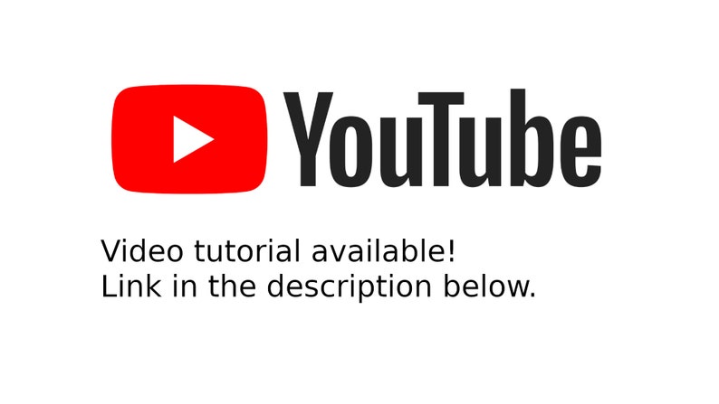 Pode incluir: O logotipo do YouTube com o bot&atilde;o de reprodu&ccedil;&atilde;o vermelho e o texto "YouTube" em preto. O texto abaixo diz "Tutorial em v&iacute;deo dispon&iacute;vel! Link na descri&ccedil;&atilde;o abaixo."